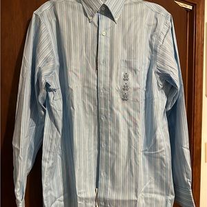 Brand new with tags!!! Kenneth Cole Reaction pinstriped shirt. MED size